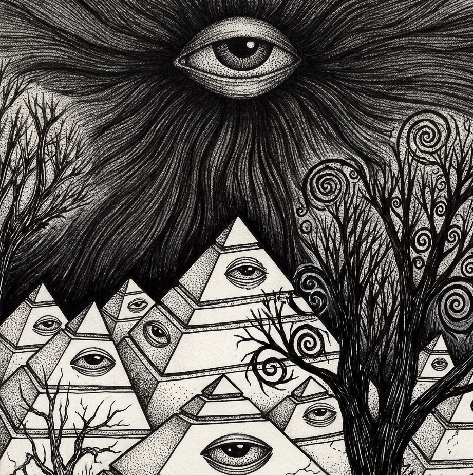 Ilustración cósmica de la filosofía de Psymind